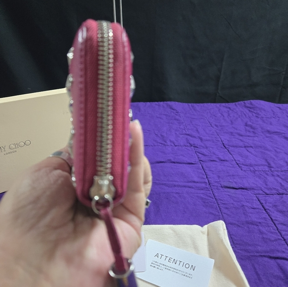 Low start EUC JIMMY CHOO NELLIE STAR STUDDED LONG WALLET - Picture 4 of 8